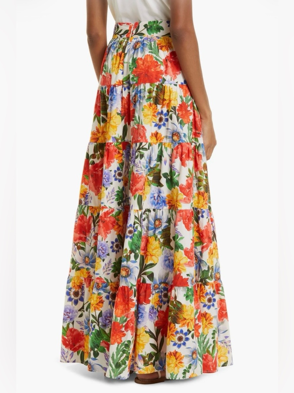 Cara Cara Nathali Maxi Skirt in Egret Blossoms